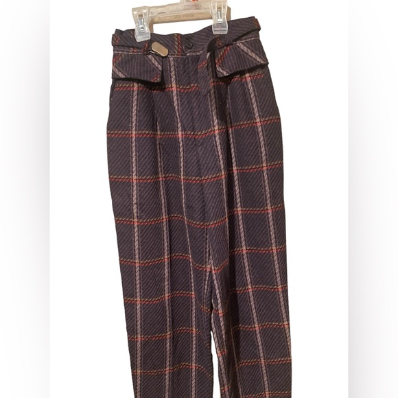 Vintage 1970’s NewView Ladies Plaid Wool Trousers Size 4-5 - Picture 3 of 6